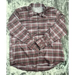 Mens Swiss Tech Plaid Flannel Outdoor Work Button Up Shirt Size 2X